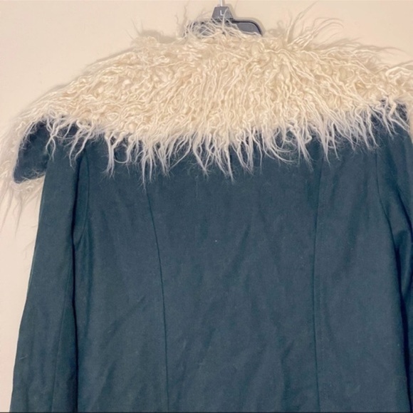 Nasty Gal wool blend faux fur zip front jacket womens size XS - Picture 8 of 10